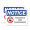 Signmission Fragrance Free Environment Sign With Symbol, 14 in W x Rectangle, Vinyl Decal OS-2PACK-NS-D-1014-L-12908 - alternate 1